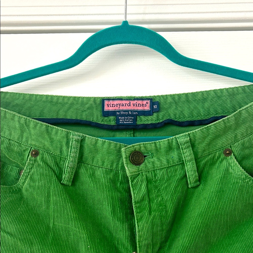 Vineyard Vines Bright Green Corduroy Trousers